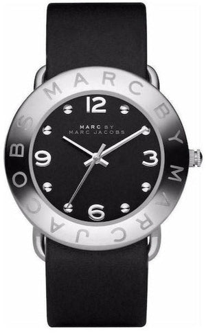 Marc Jacobs Amy Black Dial Black Leather Strap Watch for Women - MBM1140 Buy Now By Marc Jacobs