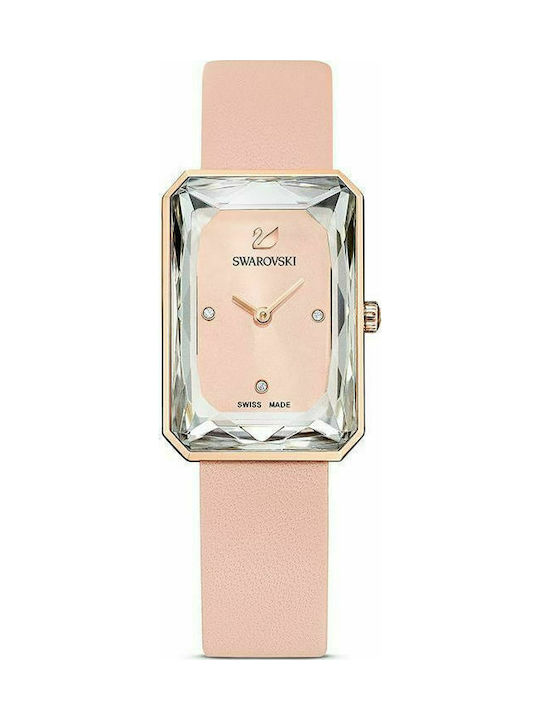 Swarovski Uptown Pink Dial Pink Leather Strap Watch for Women - 5547719 Buy Now By Swarovski