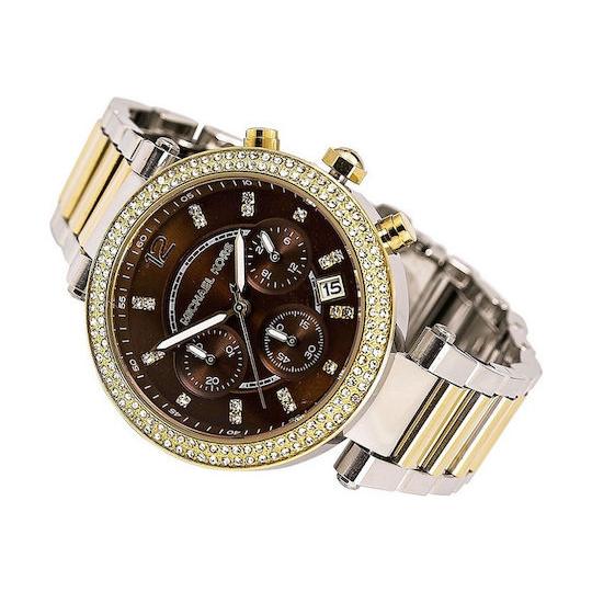 Michael Kors Parker Chronograph Brown Dial Two Tone Steel Strap Watch for Women - MK6118 Buy Now By Michael Kors