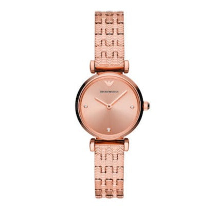 Emporio Armani Gianni T Bar Quartz Rose Gold Dial Rose Gold Steel Strap Watch For Women - AR11342 Buy Now By Emporio Armani