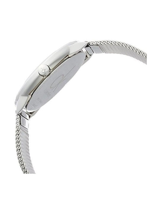 Calvin Klein Minimal SIlver Dial Silver Mesh Bracelet Watch for Women - K3M221Y6 Buy Now By Calvin Klein