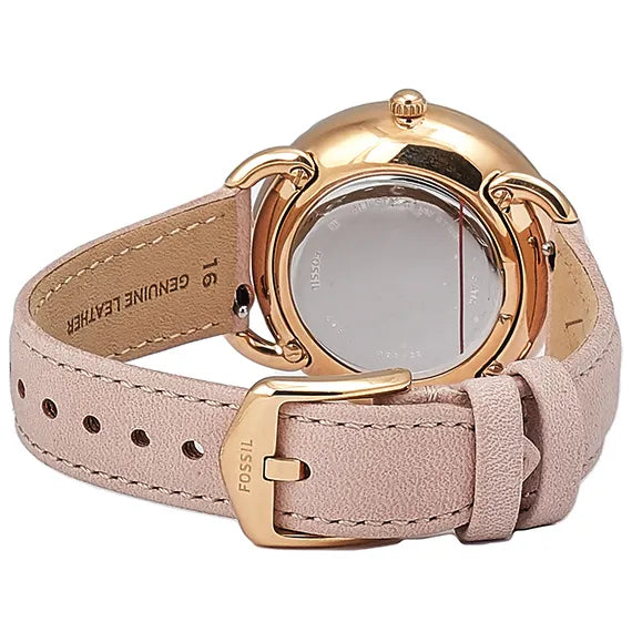 Fossil Tailor Quartz White Dial Pink Leather Strap Watch for Women - ES4393 Buy Now By Fossil