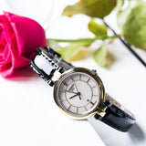 Tissot T Lady Flamingo Mother of Pearl White Dial Black Leather Strap Watch for Women - T094.210.16.111.00 Buy Now By Tissot