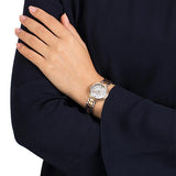 Tissot Flamingo Mother of Pearl White Dial Two Tone Steel Strap Watch For Women - T094.210.22.111.01 Buy Now By Tissot