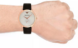 Emporio Armani Modern Slim Analog Silver Dial Brown Leather Strap Watch For Men - AR11163 Buy Now By Emporio Armani
