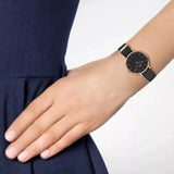 Daniel Wellington Petite Cornwall Black Dial Black Nylon Strap Watch for Women - DW00100247 Buy Now By Daniel Wellington