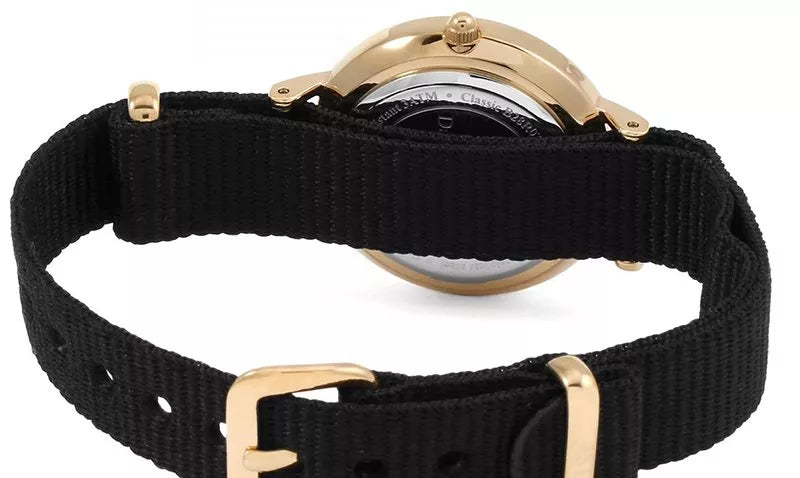 Daniel Wellington Petite Cornwall Black Dial Black Nylon Strap Watch for Women - DW00100247 Buy Now By Daniel Wellington