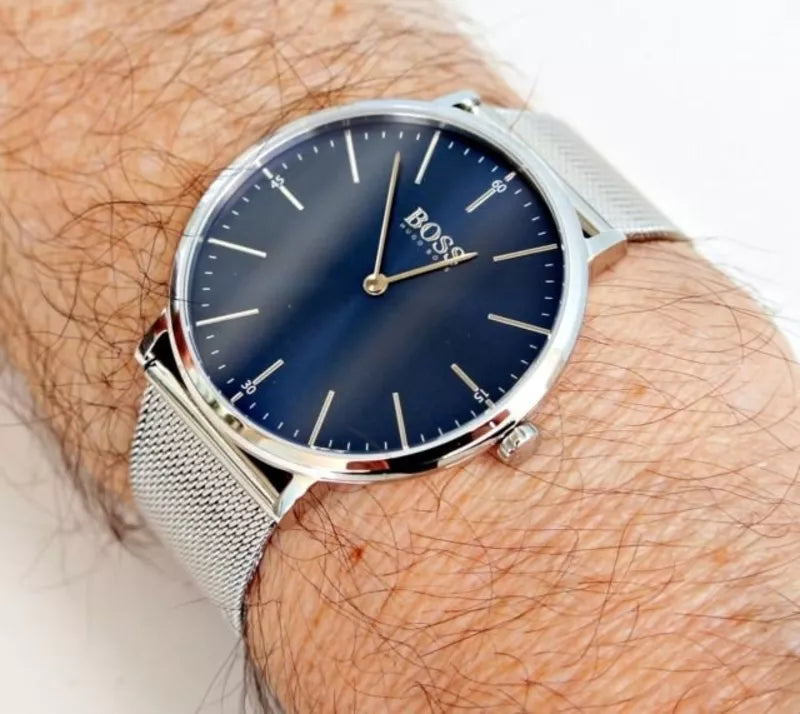 Hugo Boss Horizon Quartz Blue Dial Silver Mesh Bracelet Watch For Men - 1513541 Buy Now By Hugo Boss