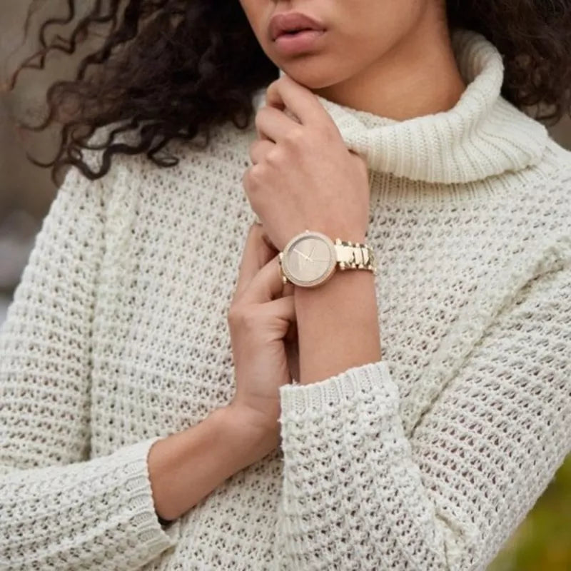 Michael Kors Parker Gold Mother of Pearl Dial Gold Steel Strap Watch for Women - MK6425 Buy Now By Michael Kors