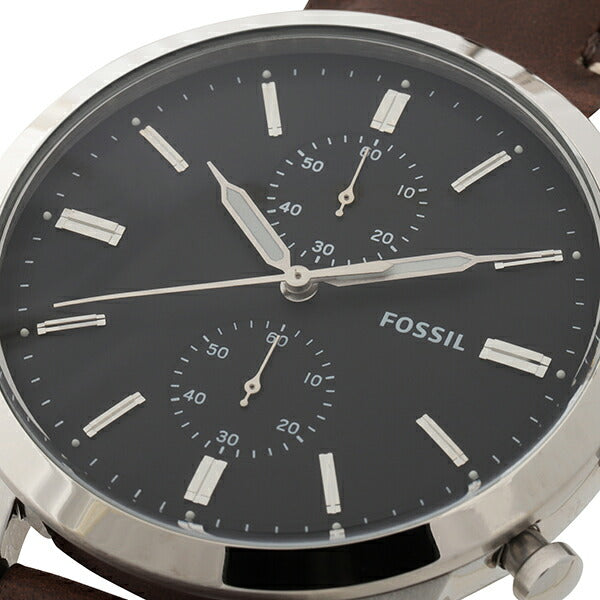Fossil Townsman Chronograph Black Dial Brown Leather Strap Watch for Men - FS5280 Buy Now By Fossil