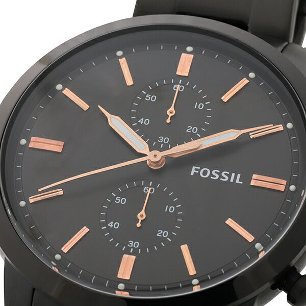 Fossil Townsman Chronograph Black Dial Black Steel Strap Watch for Men - FS5379 Buy Now By Fossil