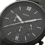 Fossil Neutra Chronograph Black Dial Black Steel Strap Watch for Men - FS5474 Buy Now By Fossil