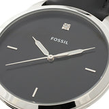 Fossil The Minimalist Carbon Series Black Dial Black Leather Strap Watch for Men - FS5497 Buy Now By Fossil