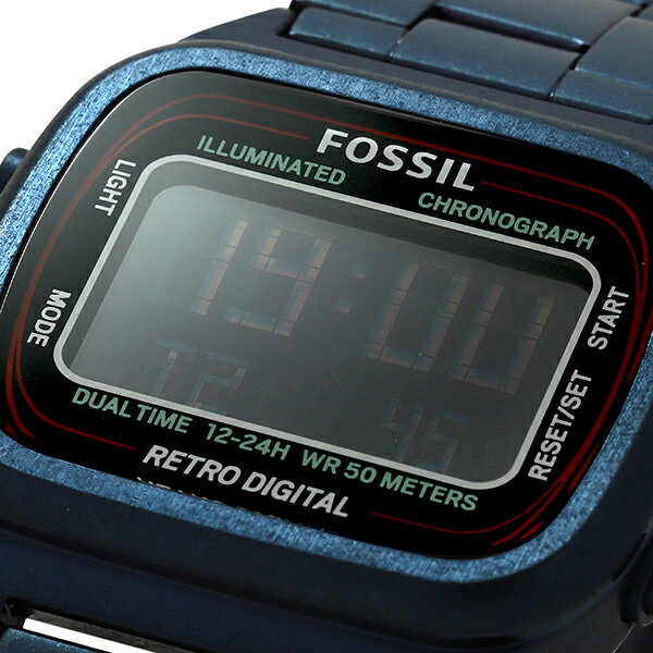 Fossil Retro Analog-Digital Black Dial Blue Steel Strap Watch for Men - FS5896 Buy Now By Fossil