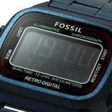 Fossil Retro Analog-Digital Black Dial Blue Steel Strap Watch for Men - FS5896 Buy Now By Fossil