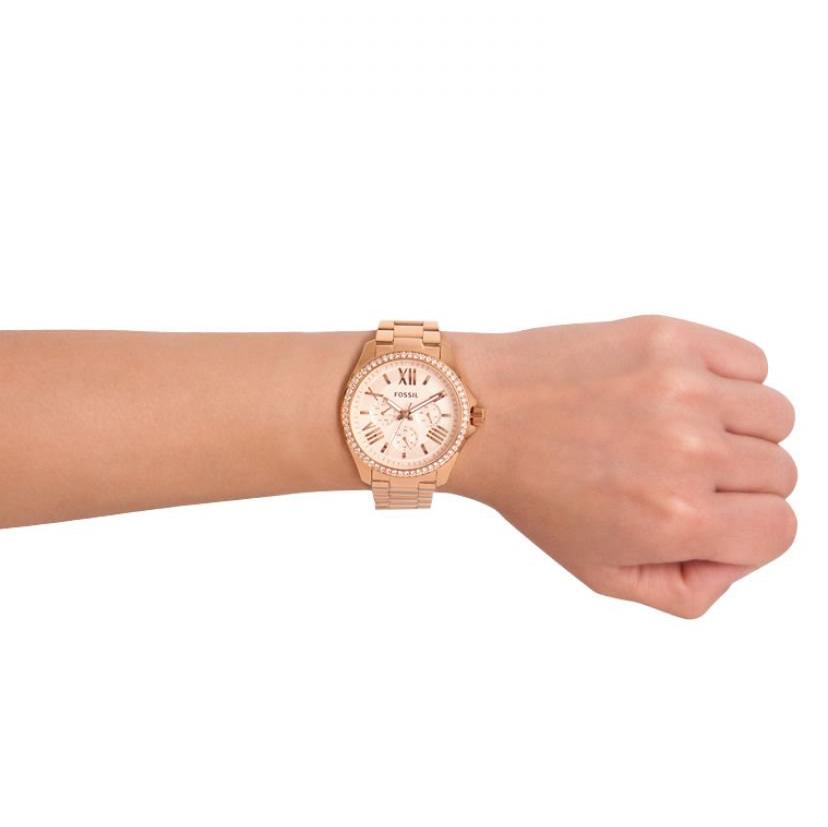 Fossil Cecile Rose Gold Dial Rose Gold Steel Strap Watch for Women - AM4483 Buy Now By Fossil