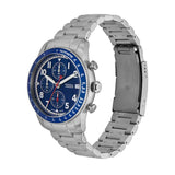 Fossil Sport Tourer Chronograph Blue Dial Silver Steel Strap Watch for Men - FS6047 Buy Now By Fossil