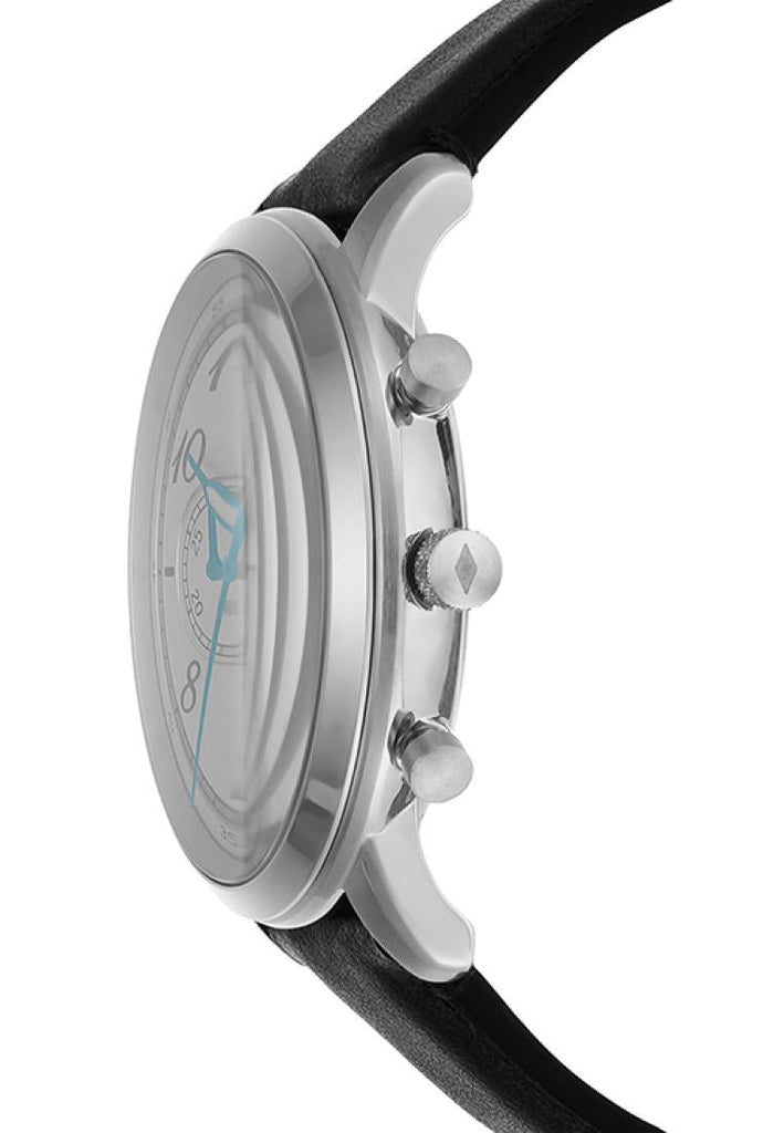 Fossil Neutra Chronograph White Dial Black Leather Strap Watch for Men - FS6023 Buy Now By Fossil