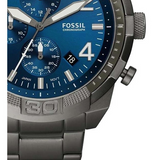Fossil Bronson Chronograph Blue Dial Grey Steel Strap Watch for Men - FS5711 Buy Now By Fossil