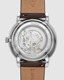 Fossil Neutra Automatic Skeleton White Dial Brown Leather Strap Watch for Men - ME3184 Buy Now By Fossil