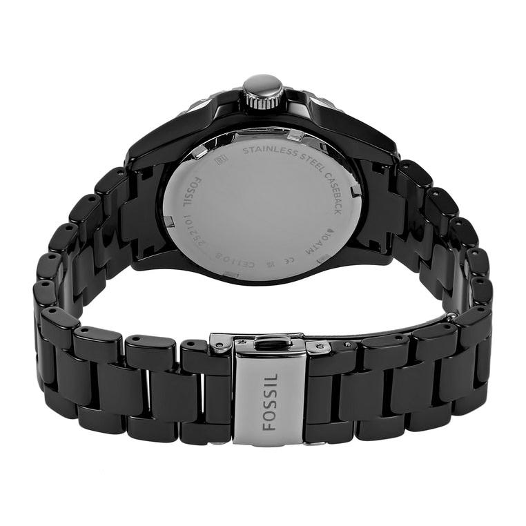 Fossil FB-01 Three-Hand Black Dial Black Ceramic Strap Watch for Women - CE1108 Buy Now By Fossil