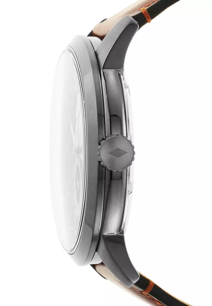 Fossil Townsman Automatic Skeleton Black Dial Brown Leather Strap Watch for Men - ME3181 Buy Now By Fossil