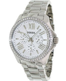 Fossil Cecile Chronograph Silver Dial Silver Steel Strap Watch for Women - AM4481 Buy Now By Fossil