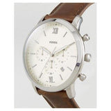 Fossil Neutra Chronograph White Dial Brown Leather Strap Watch for Men - FS5380 Buy Now By Fossil