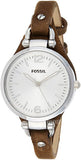 Fossil Georgia White Dial Brown Leather Strap Watch for Women - ES3060 Buy Now By Fossil