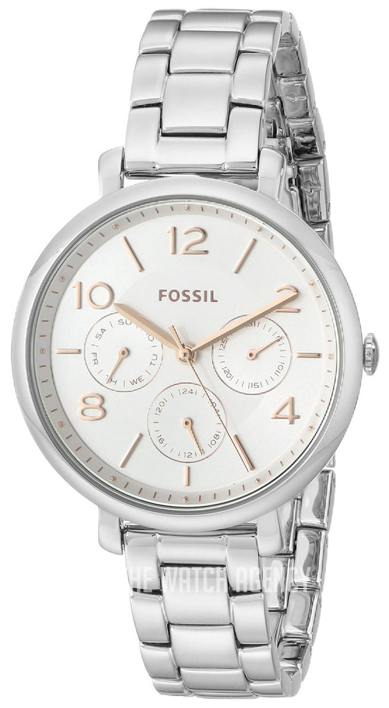 Fossil Jacqueline Multifunction White Dial Silver Steel Strap Watch for Women - ES3738 Buy Now By Fossil