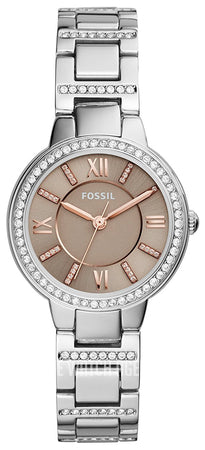 Fossil Virginia Taupe Dial Silver Steel Strap Watch for Women - ES4147 Buy Now By Fossil