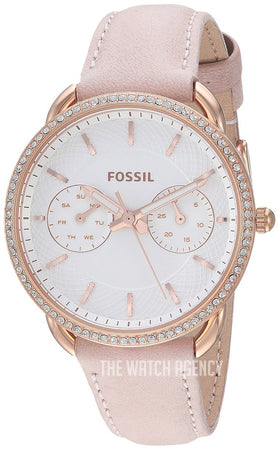 Fossil Tailor Quartz White Dial Pink Leather Strap Watch for Women - ES4393 Buy Now By Fossil