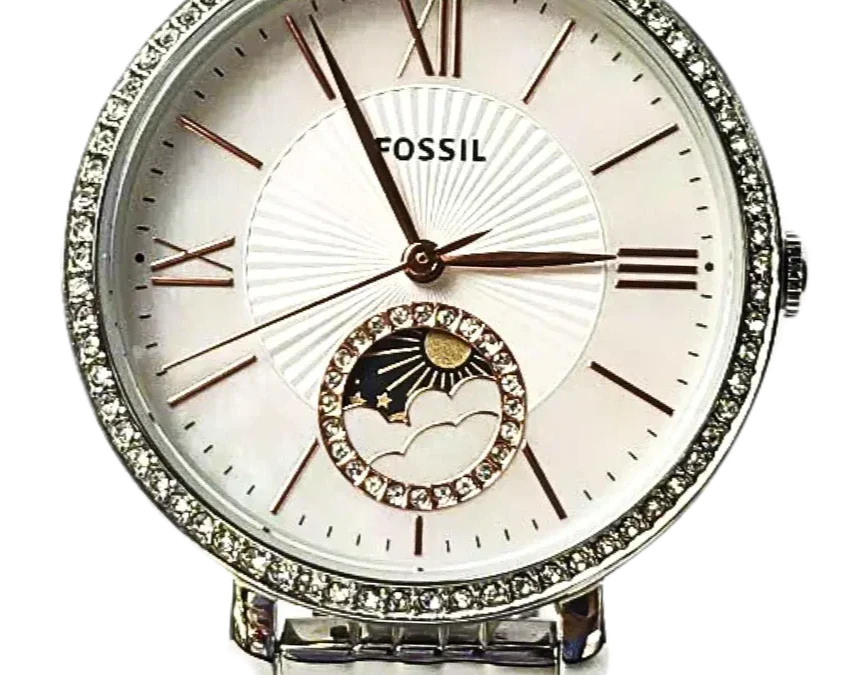 Fossil Jacqueline Multifunction Moonphase White Dial Silver Steel Strap Watch for Women - ES5164 Buy Now By Fossil