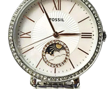 Fossil Jacqueline Multifunction Moonphase White Dial Silver Steel Strap Watch for Women - ES5164 Buy Now By Fossil