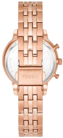 Fossil Neutra Chronograph Mother of Pearl Brown Dial Rose Gold Steel Strap Watch for Women - ES5218 Buy Now By Fossil
