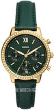 Fossil Neutra Chronograph Green Dial Green Leather Strap Watch for Women - ES5239 Buy Now By Fossil