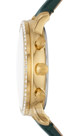 Fossil Neutra Chronograph Green Dial Green Leather Strap Watch for Women - ES5239 Buy Now By Fossil