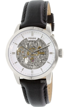 Fossil Townsman Automatic Skeleton White Dial Black Leather Strap Watch for Men - ME3085 Buy Now By Fossil