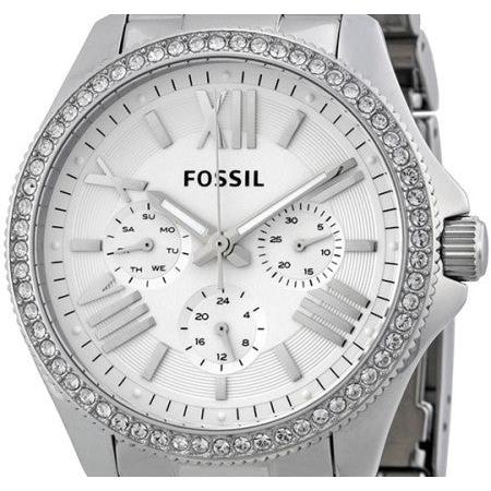 Fossil Cecile Chronograph Silver Dial Silver Steel Strap Watch for Women - AM4481 Buy Now By Fossil
