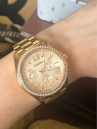 Fossil Cecile Chronograph Gold Dial Gold Steel Strap Watch for Women - AM4482 Buy Now By Fossil