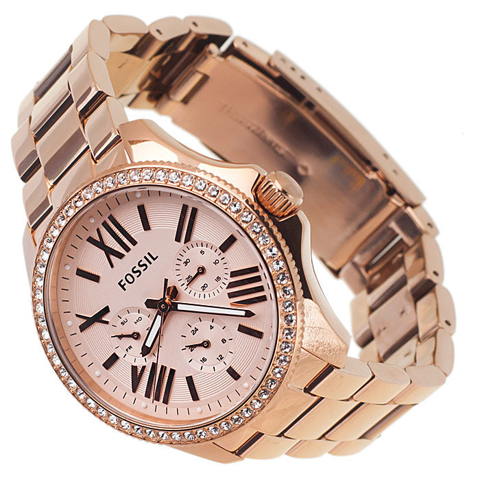 Fossil Cecile Rose Gold Dial Rose Gold Steel Strap Watch for Women - AM4483 Buy Now By Fossil
