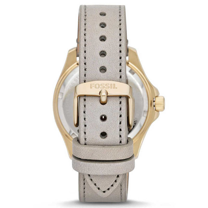 Fossil Cecile Champagne Dial Grey Leather Strap Watch for Women - AM4529 Buy Now By Fossil