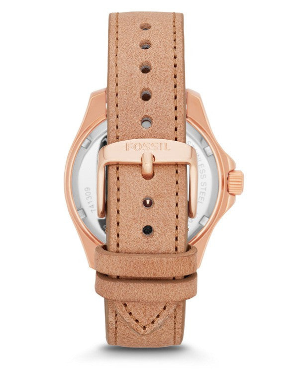 Fossil Cecile White Dial Beige Leather Strap Watch for Women - AM4532 Buy Now By Fossil