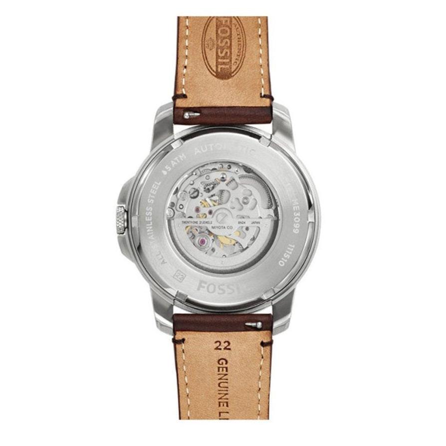 Fossil Townsman Automatic Chronograph White Dial Blue Leather Strap Watch for Men - ME3167 Buy Now By Fossil