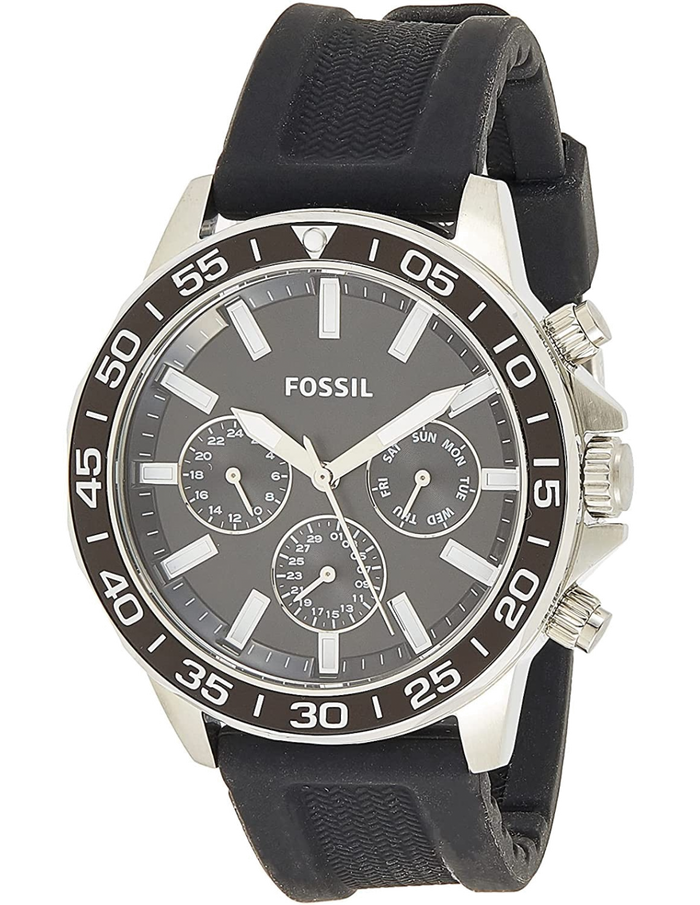 Fossil Bannon Multifunction Black Dial Black Silicone Strap Watch for Men - BQ2494 Buy Now By Fossil