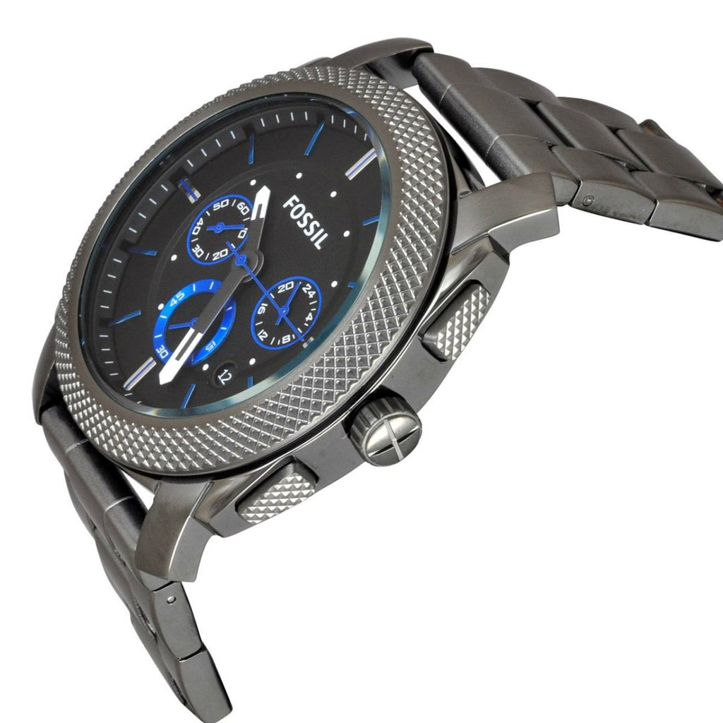 Fossil Machine Chronograph Brown Dial Grey Steel Strap Watch for Men - FS4931 Buy Now By Fossil