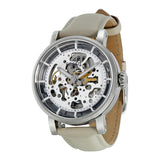 Fossil Boyfriend Automatic Skeleton Silver Dial White Leather Strap Watch for Women - ME3069 Buy Now By Fossil