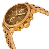 Fossil Boyfriend Chronograph Brown Dial Rose Gold Steel Strap Watch for Women - ES3494 Buy Now By Fossil