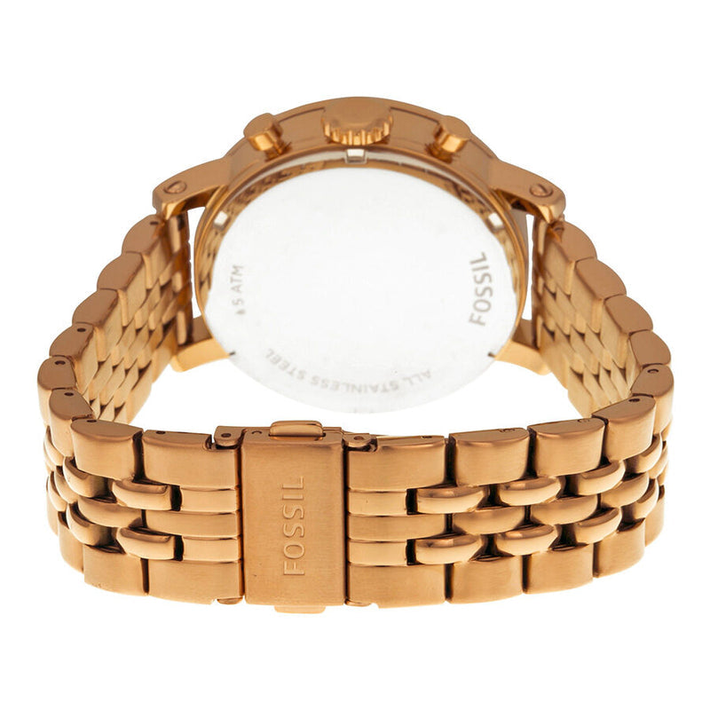 Fossil Boyfriend Chronograph Brown Dial Rose Gold Steel Strap Watch for Women - ES3494 Buy Now By Fossil