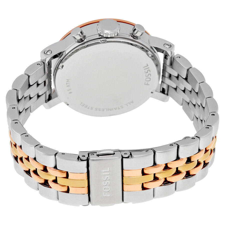 Fossil Boyfriend Chronograph White Dial Two Tone Steel Strap Watch for Women - ES3840 Buy Now By Fossil